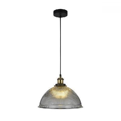livia hanging pendant lamp glass shade - black / grey