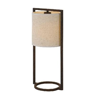loftus industrial table desk lamp light metal fabric sand rusty 