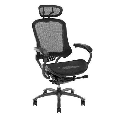 lopez adjustable mesh ergonomic office executive computer chair w/ headrest - black