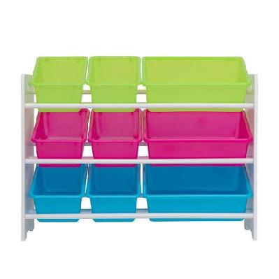lotus kids 9-bins toys organizer unit storage rack