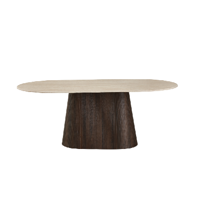louie artificial marble wooden laminated kitchen dining table 200cm travertine