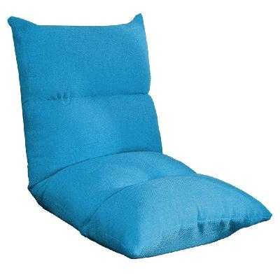 lounge floor recliner adjustable lazy sofa bed folding game chair blue
