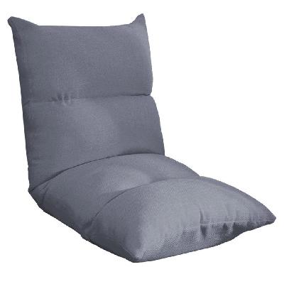 lounge floor recliner adjustable lazy sofa bed folding game chair grey