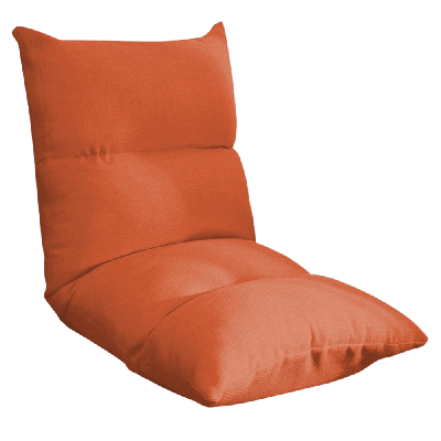 lounge floor recliner adjustable lazy sofa bed folding game chair orange