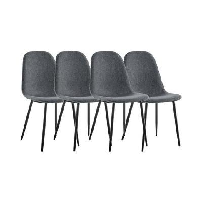 lucas set of 4 fabric kitchen dining side chairs blue