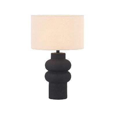 luna ceramic table desk lamp light - matte black