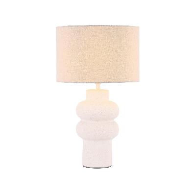 luna ceramic table desk lamp light - matte white