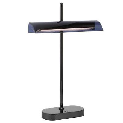 lyman modern table desk lamp light metal gun metal gloss