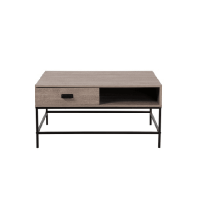 lyra lift-up retangular coffee table w/ 1-drawer - oak