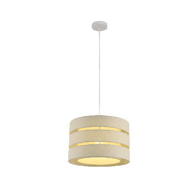 madigan hanging pendant light linen shade - grey