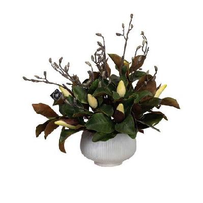 magnolia foliage mixed 60cm artificial plant flower arrangement decorative in pot