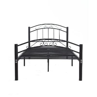 designer modern metal bed frame king  size - black