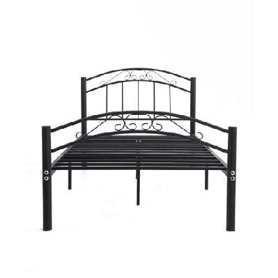 designer modern metal bed frame king  size - black