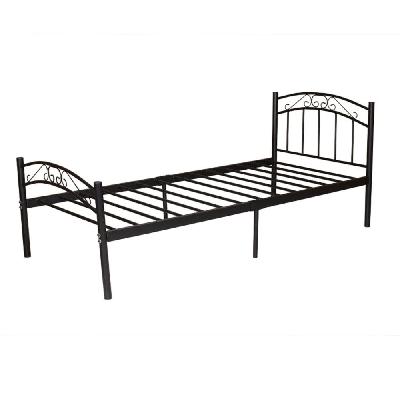 designer modern metal bed frame single size - black