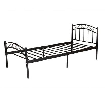 designer modern metal bed frame single size - black