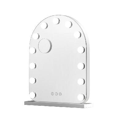 makeup mirror 40x50cm dressing vanity led bulb light with 5x magnification white arch