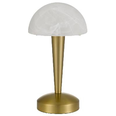mandel contemporary table desk lamp light metal antique gold polished