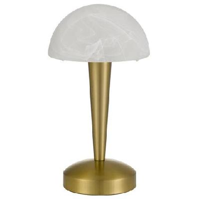 mandel contemporary table desk lamp light metal antique gold polished