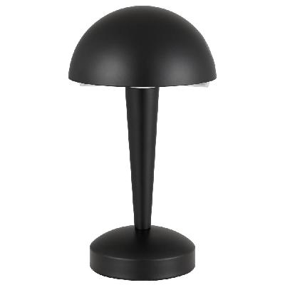 mandel contemporary table desk lamp light metal black matte