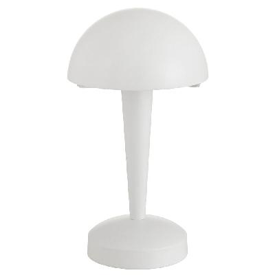 mandel contemporary table desk lamp light metal white matte