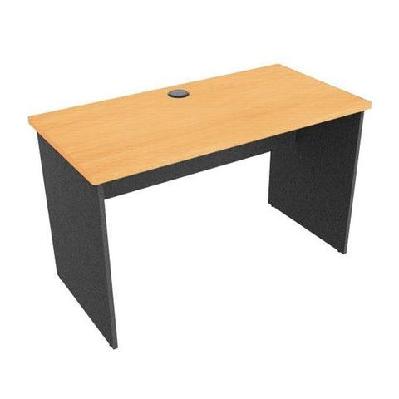 mantone study writing study office desk 120cm - select beech / ironstone