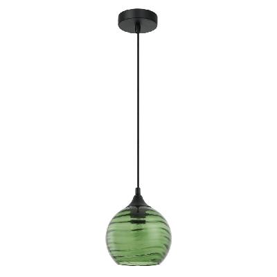 marbre pendant lamp light interior es od170mm h180mm wine glass green wavy glass