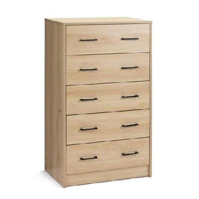 marcus wooden wooden chest of 5-drawers tallboy storage cabinet oak