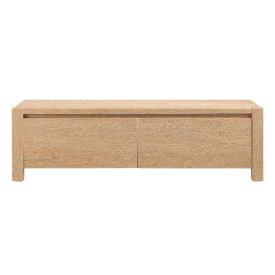 maris lowline entertainment unit tv stand 160cm 2-drawers oak
