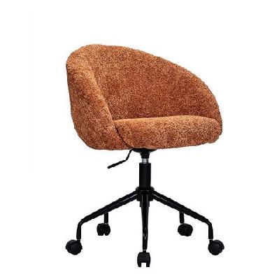 marquin boucle fabric computer desk task office working chair orange
