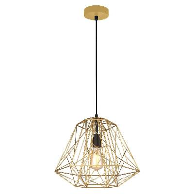 marte pendant lamp light interior es 72w antique brass iron cage with black od395 x h350