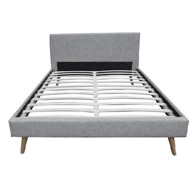 designer modern fabric bed frame double size - queen