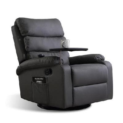 massage chair recliner chairs heated lounge sofa armchair 360 swivel grey