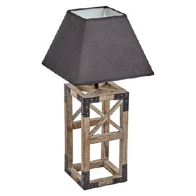 mather classic square table lamp - black