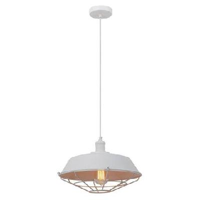 matrix pendant lamp light interior es white dome with cage od360mm
