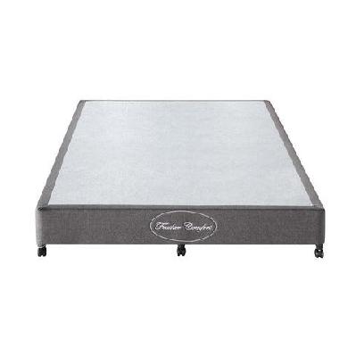 mattress base ensemble king size solid wooden slat in chaorcoal with removable cover