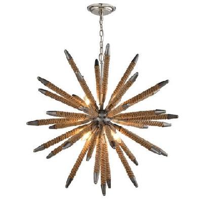 mazza pendant lamp light interior sesx8 natural rope sea anemone with 30 arms od860mm