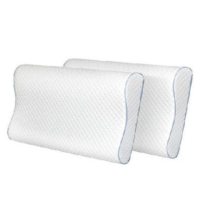 2x bamboo charcoal memory foam pillows | orthopedic support for neck and shoulder pain
