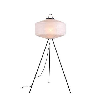 merce modern metal tripod base paper shade standing floor light lamp white/black