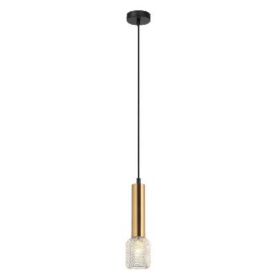 mikro pendant lamp light interior ses od75mm h250mm cylinder antique brass with chrome mesh