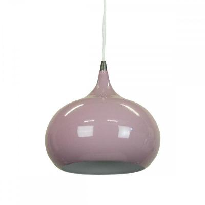 mini kirby inverted bowl metal pendant light lamp - pastel violet