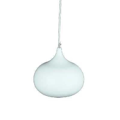 mini kirby inverted bowl metal pendant light lamp - white