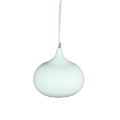 mini kirby inverted bowl metal pendant light lamp - white