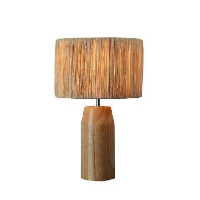 minnie aesthetic raffia shade table lamp light natural