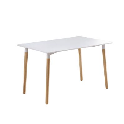 rectangle wooden dining table 120cm - white