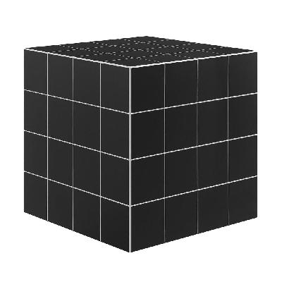 mireya wooden cube nightstand bedside storage table black