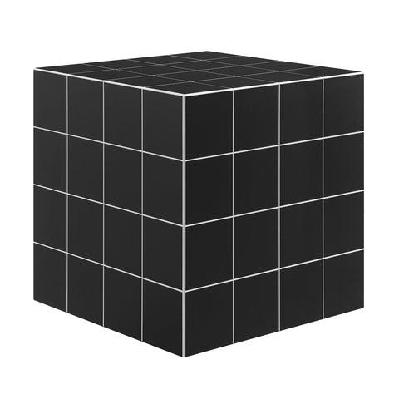 mireya wooden cube nightstand bedside storage table black