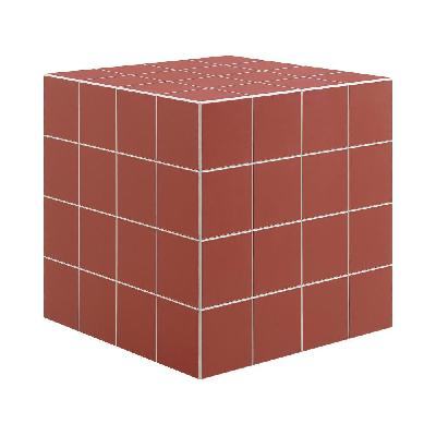 mireya wooden cube nightstand bedside storage table olive terracotta