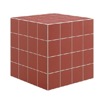 mireya wooden cube nightstand bedside storage table olive terracotta