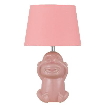 misaru modern table desk lamp light fabric ceramic pink gloss