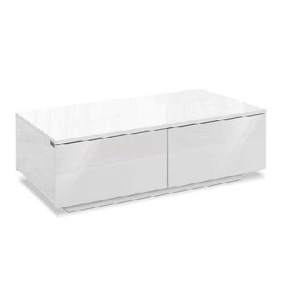 modern coffee table 4 storage drawers high gloss living room furniture white
